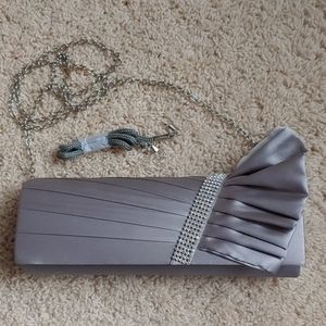SOLD: RSVP Silver Dazzle Clutch with Straps